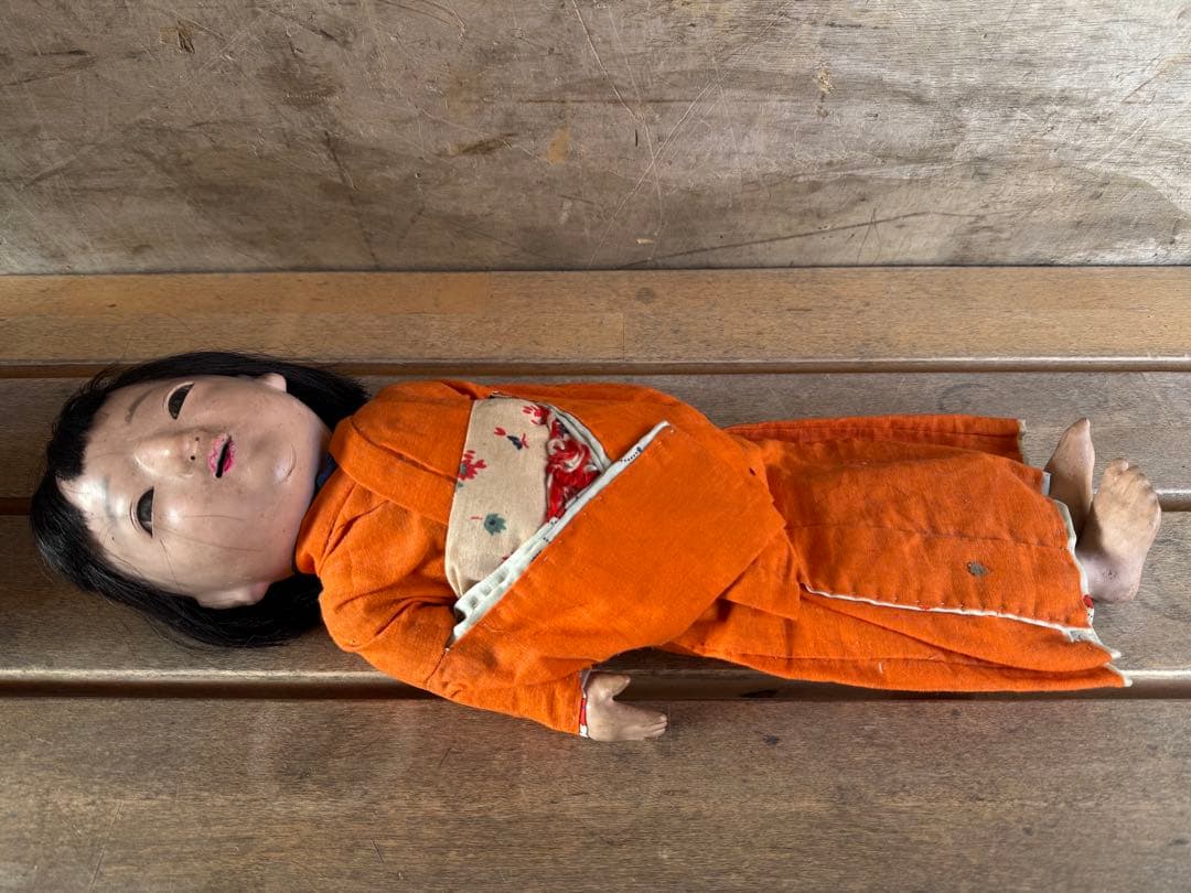 【O-2052】日本人形 市松人形 昭和レトロ 呪物