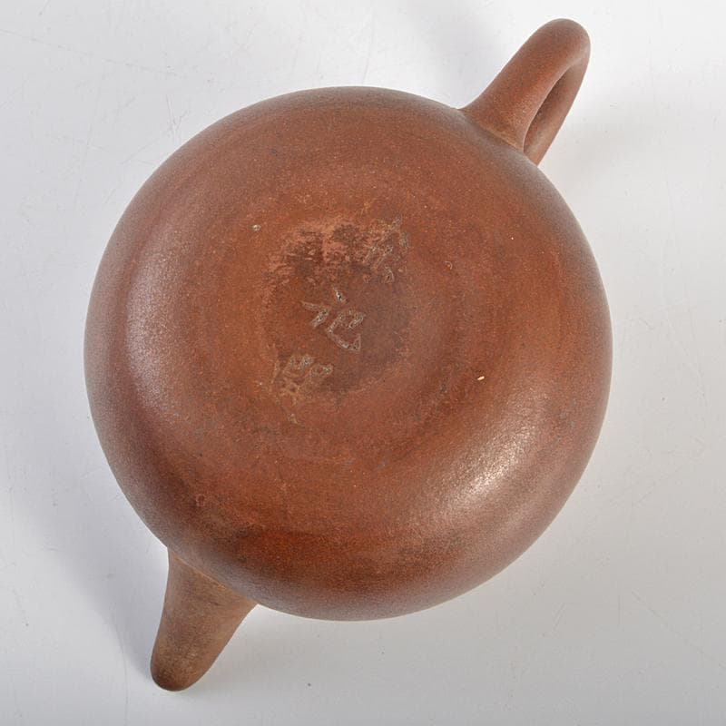 中国　紫砂　朱泥　急須　茶壷　在銘　U　R7299