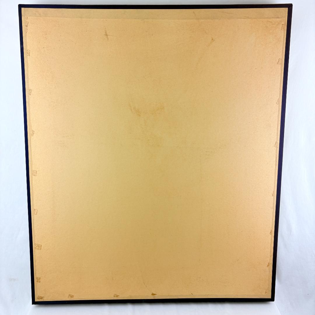 【真作】立川広己　満月に舞う　絵画 F15号　額付き　1枚の繪　桜　城　日本