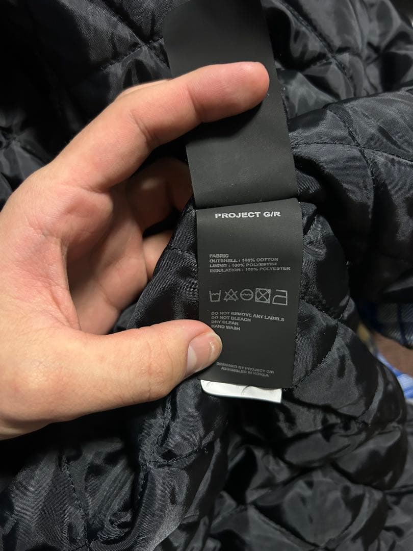 ジャケット・アウター project/gr PADDED CHECK SHIRTS JACKET