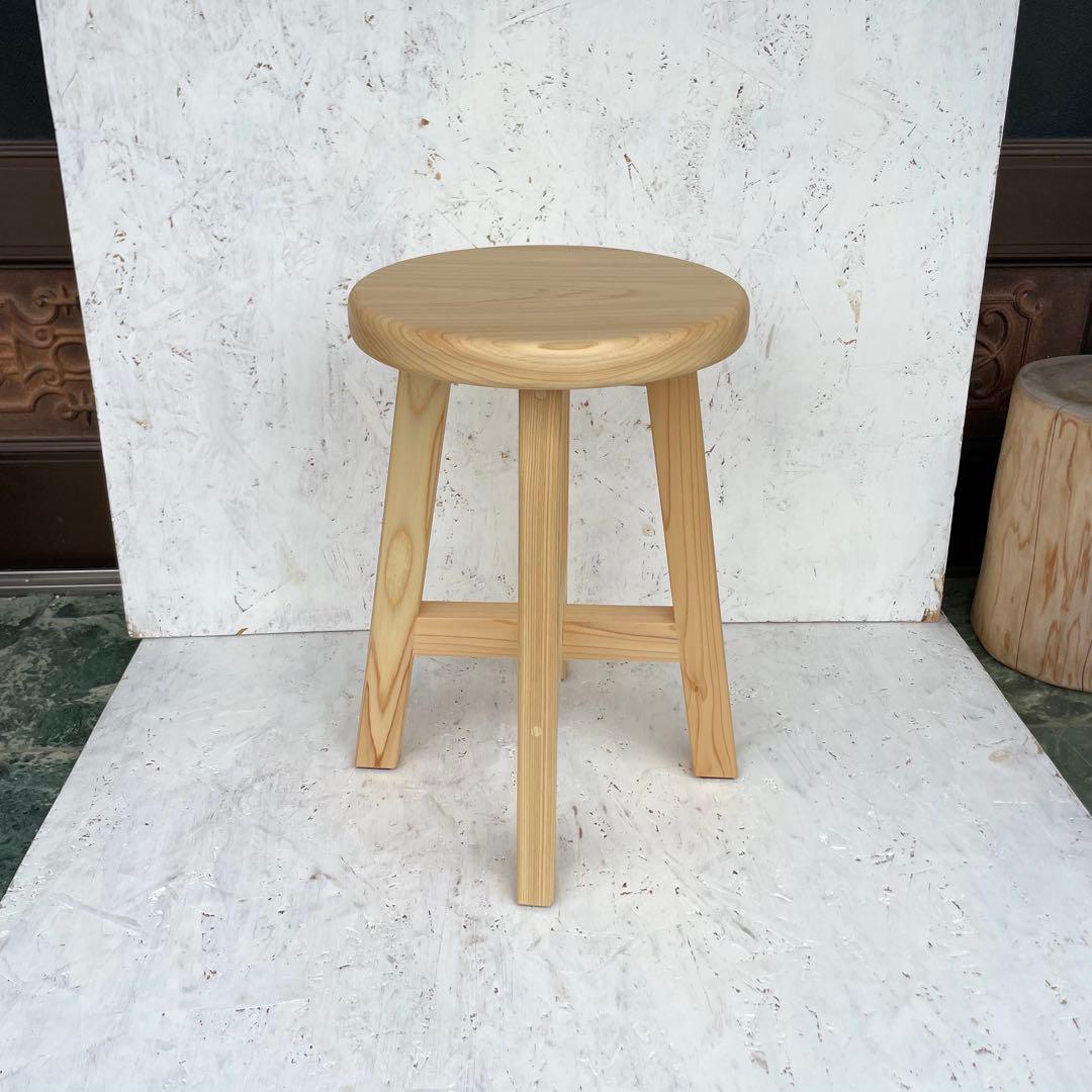 Kuutan　国産ひのき　丸椅子　木製スツール