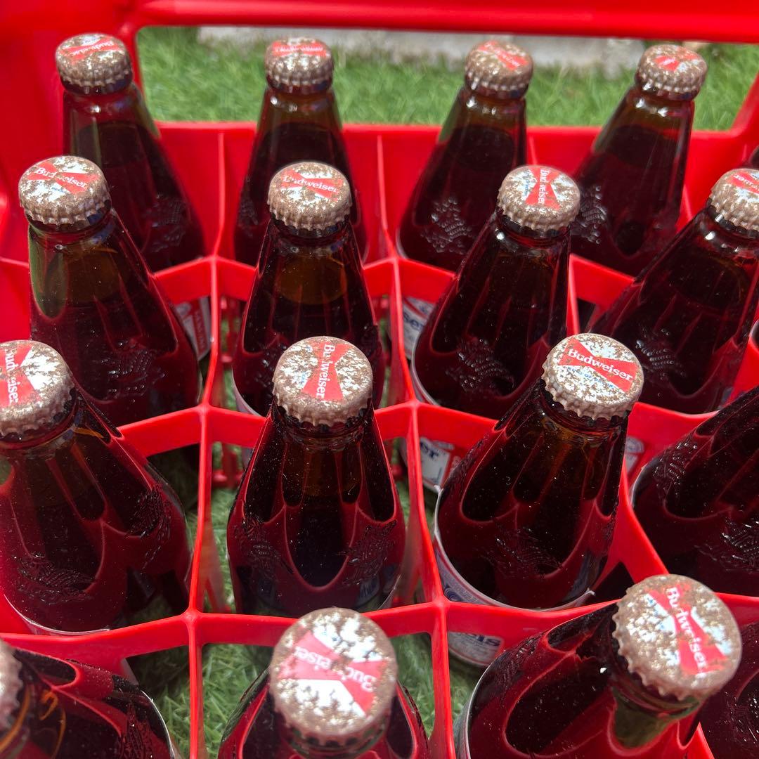 30年以上前の瓶ビール　Budweiser ケース　20本セット　古酒　希少
