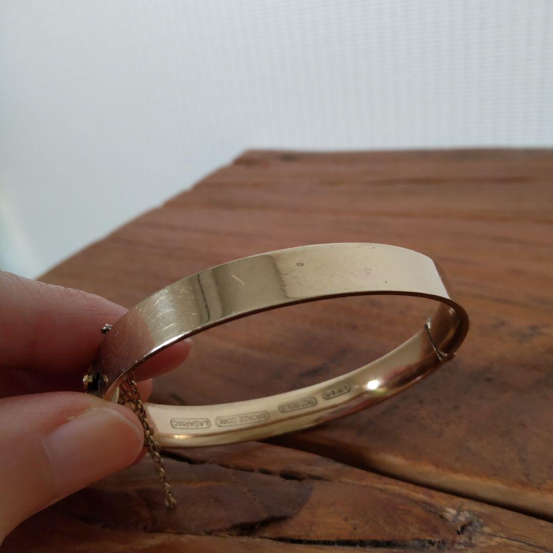 イギリスアンティーク　9ct rolled gold バングル