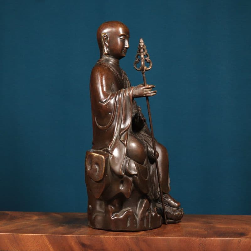 銅製 仏像 地蔵王菩薩仏像 応接間仏間 家庭用 室内 奉納 工芸品 置物