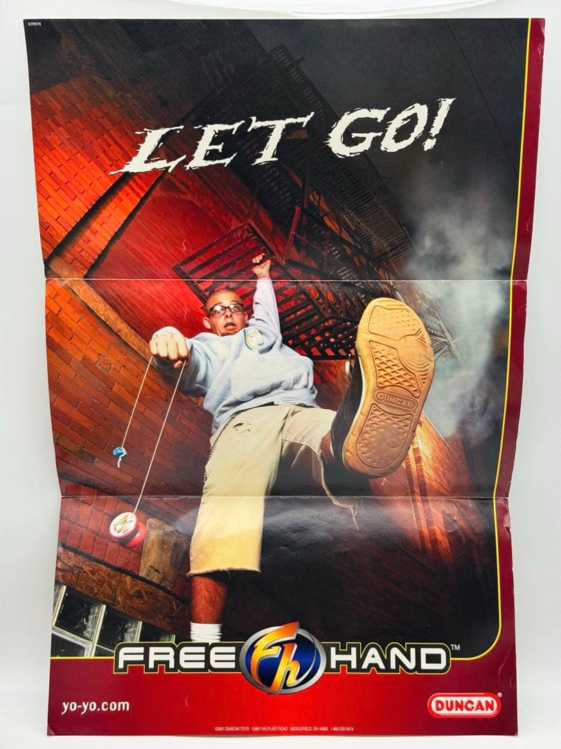 ダンカンDUNCAN初代フリーハンド三折ポスター スティーブ・ブラウン ヨーヨー
