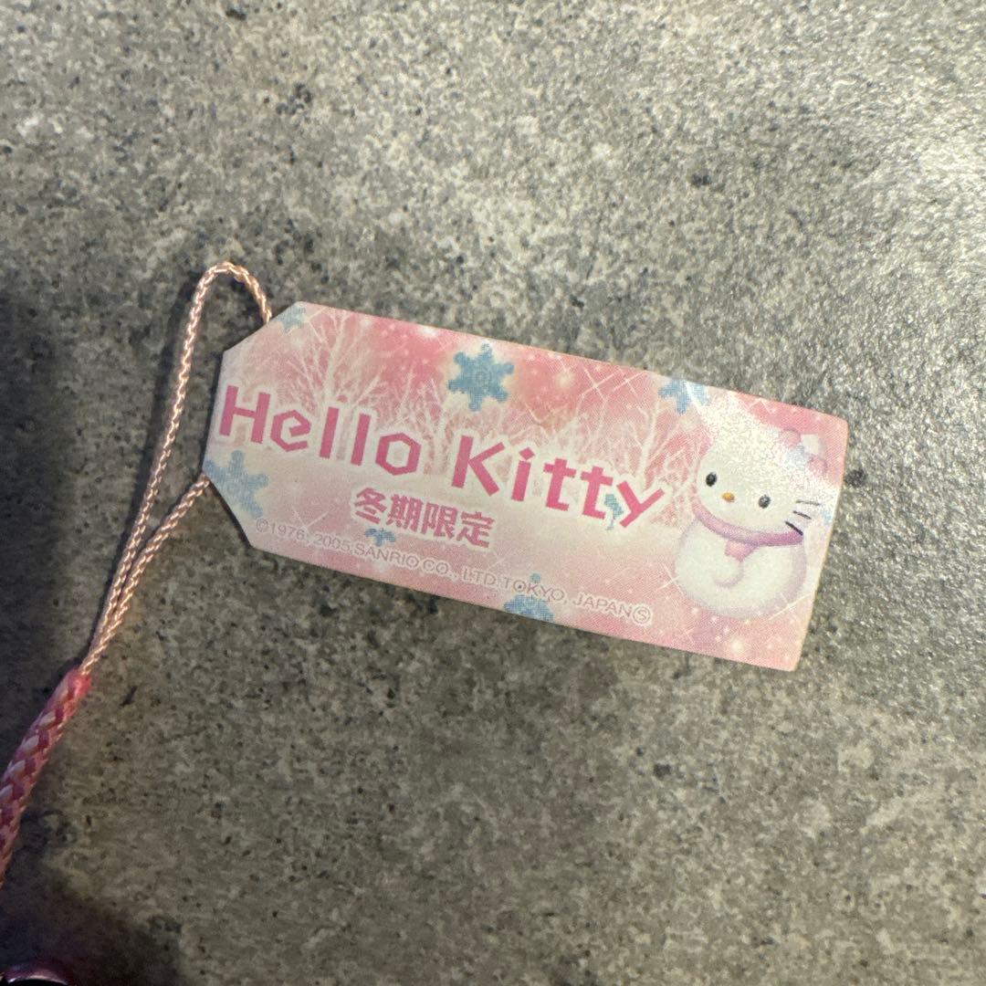 希少　レア　ハローキティ 雪だるま 根付けストラップ 冬 2005年製