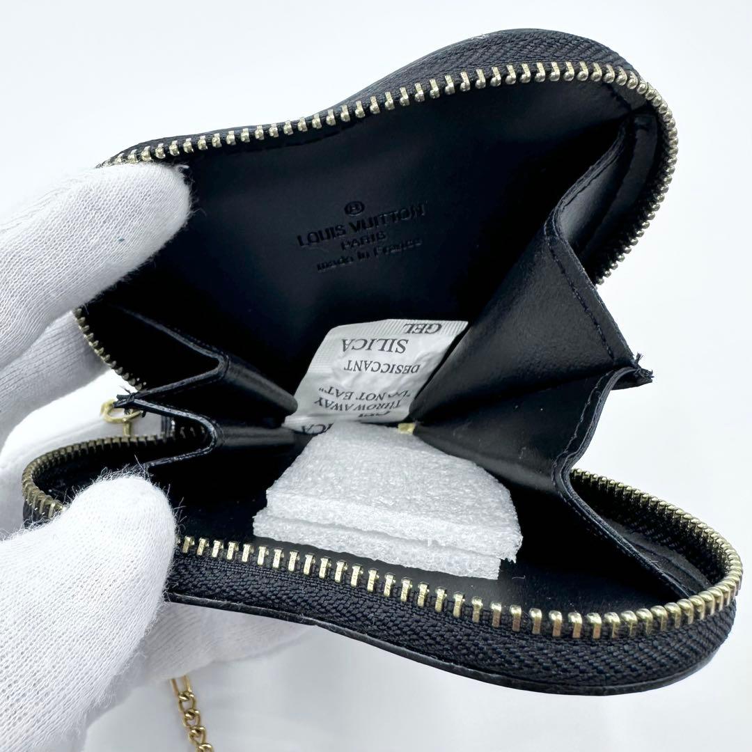 ルイヴィトン ヴェルニ ハート ポルトモネクール 小銭入れ ケース 黒