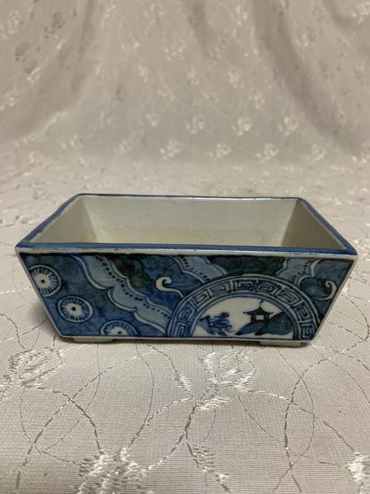 九谷万平窯　絵鉢　盆栽鉢