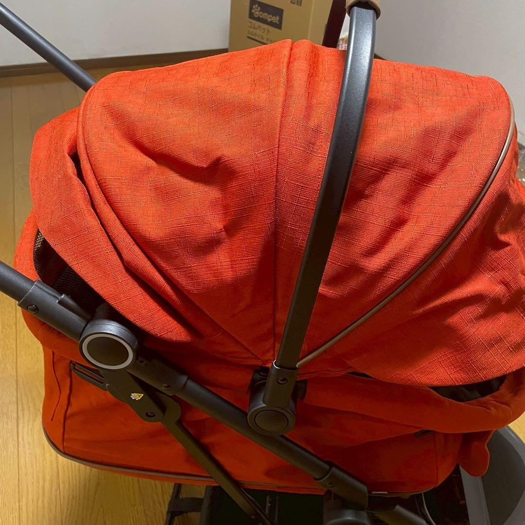 【美品】コンビ コムペット ルルテイル キャリー レッド　ペットカート