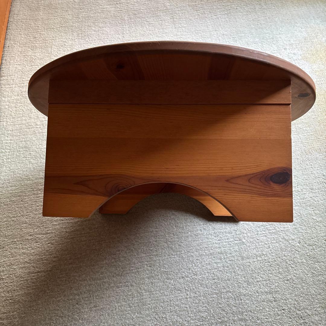 折りたたみ　ローテーブル　丸型　円形　ちゃぶ台