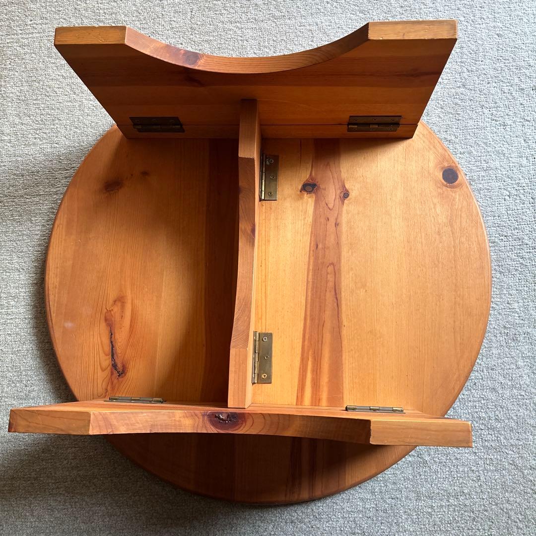 折りたたみ　ローテーブル　丸型　円形　ちゃぶ台