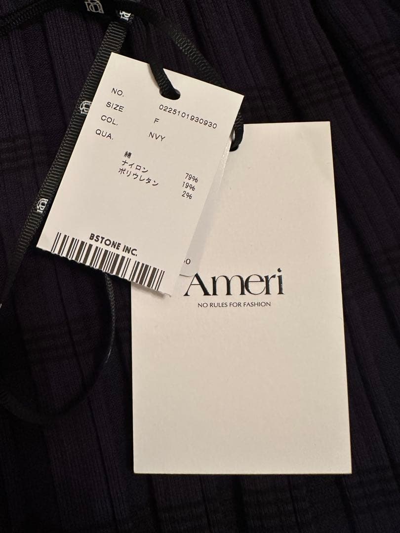 トップス Ameri MEDI PURIPURI SHORT KNIT TOP