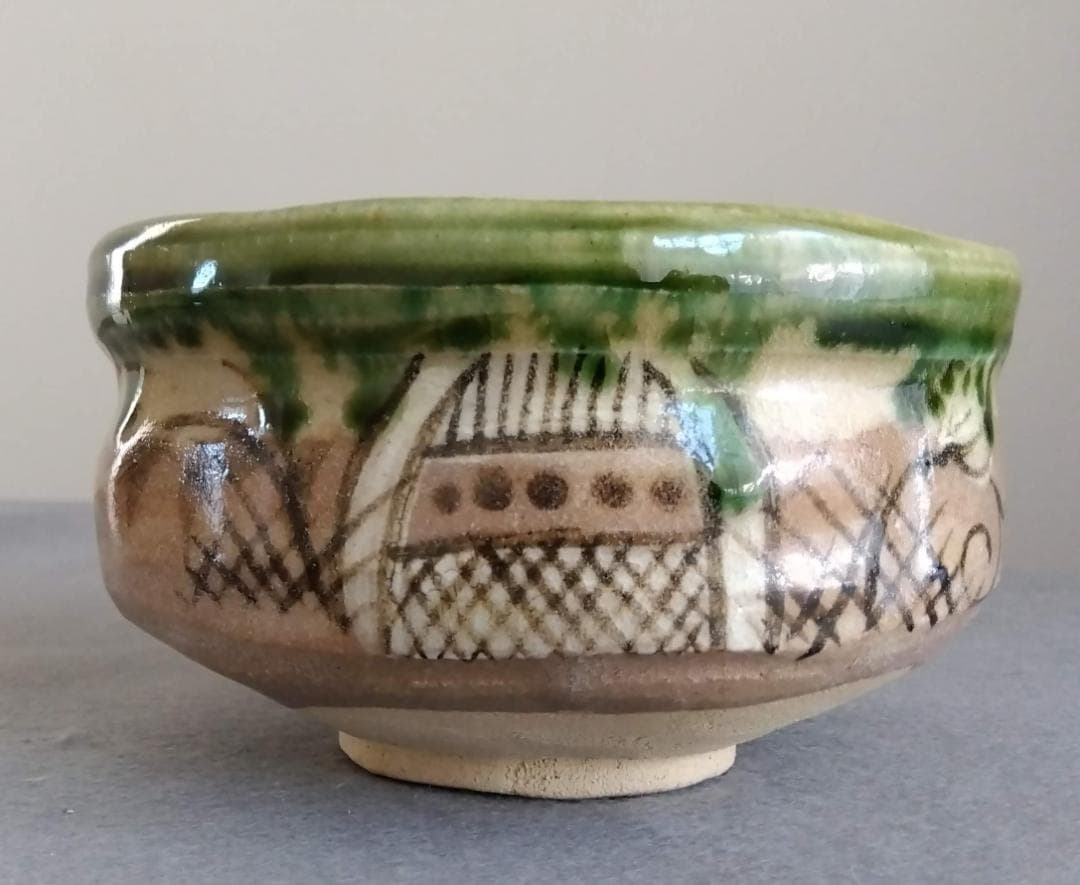 美濃焼の名工　大嶋久興【子の日窯】　織部茶碗