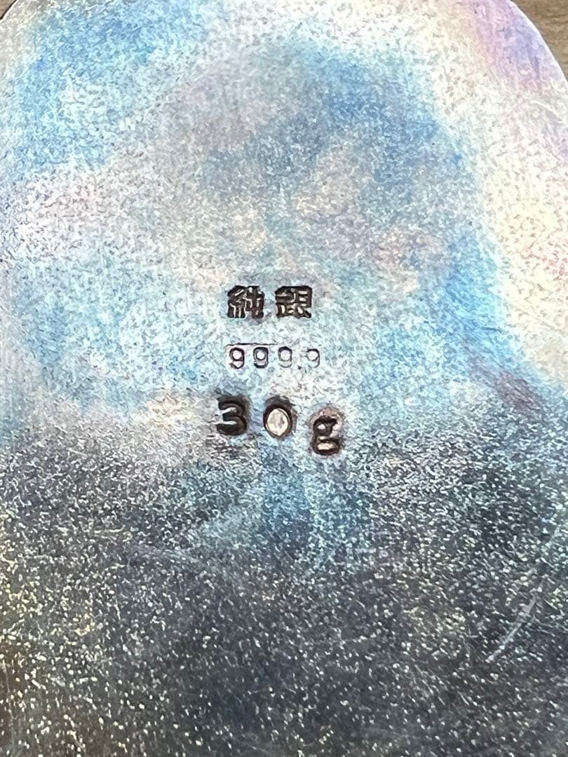 純銀小判 30g 楕円形　木製ケース付き