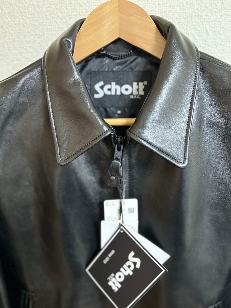 【新品】Schottショット レザー シングルジャケット ブラック サイズM
