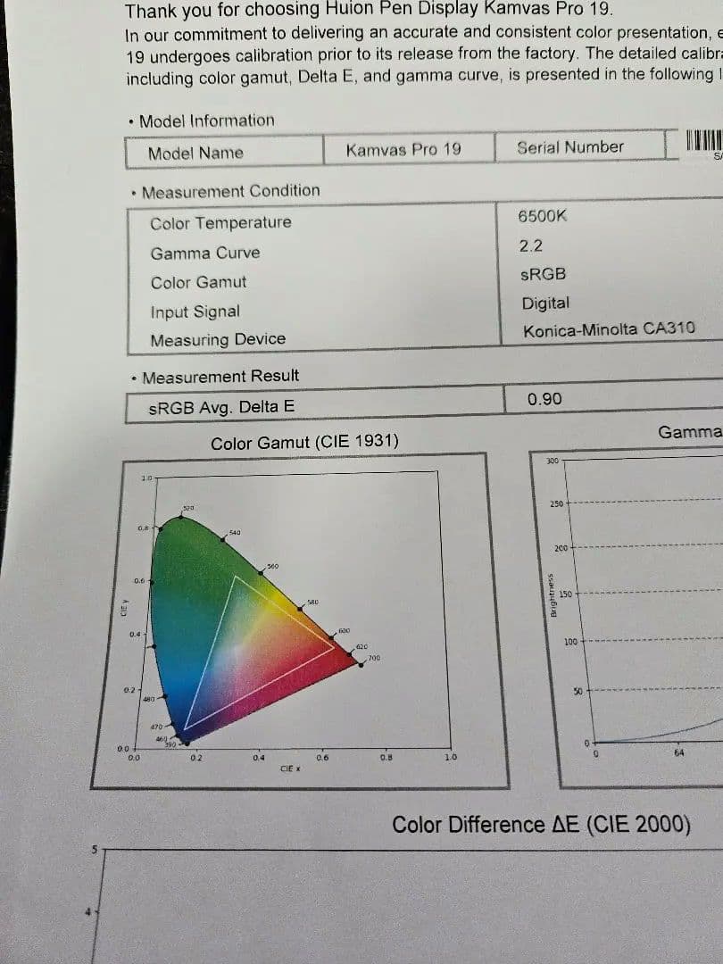 液タブ KAMVAS PRO 19 ディスプレイ本体