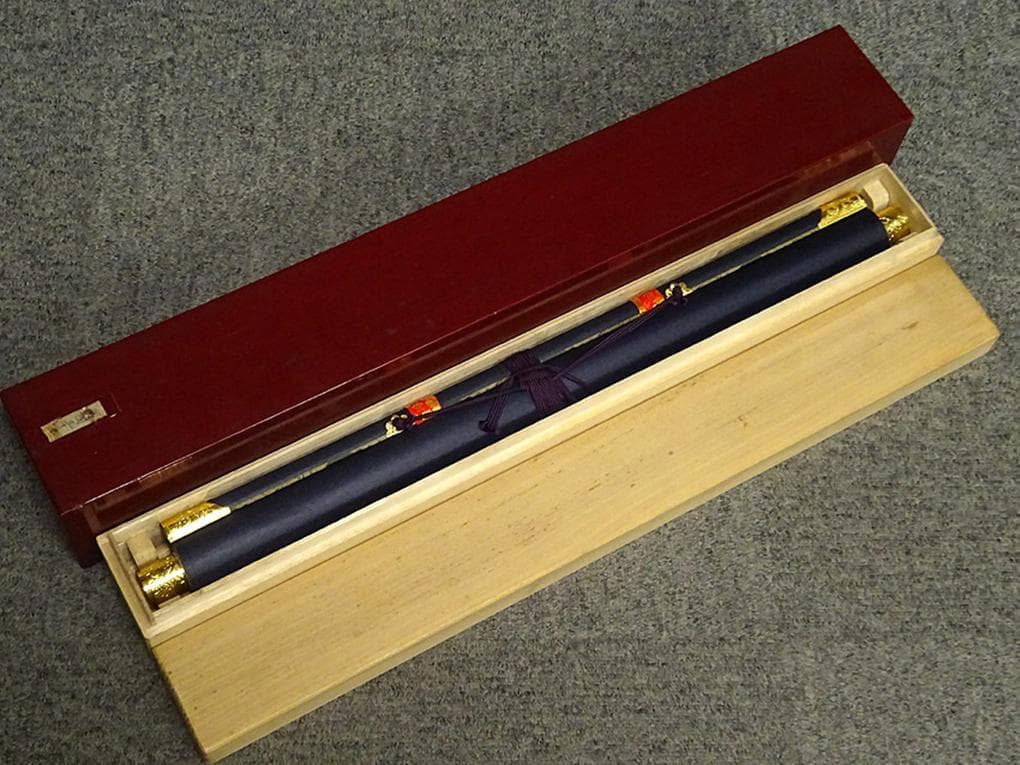 掛軸『西国三十三ヶ所御朱印』仏画 絹本 無地箱 二重箱付 掛け軸 p090512