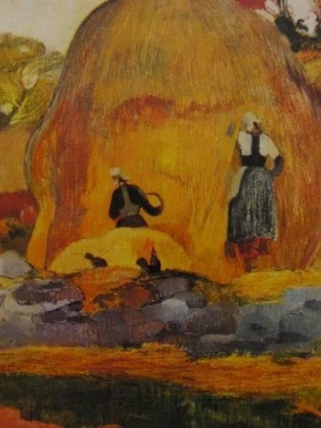 ポール・ゴーガン、黄色い積み藁、希少画集画、新品額装付