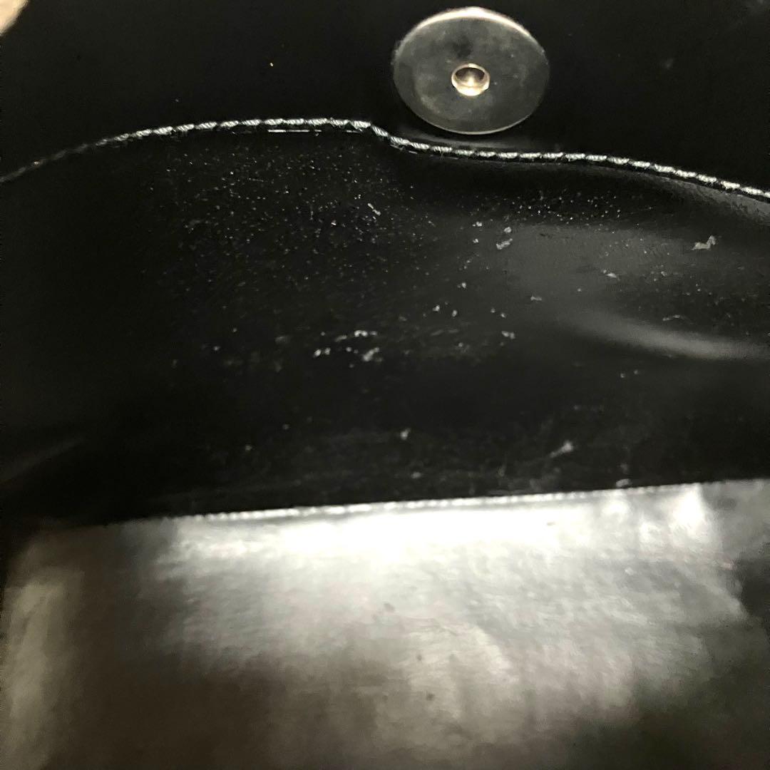 GUCCI グッチ ワンショルダー バッグ エナメル ブラック 黒 希少デザイン