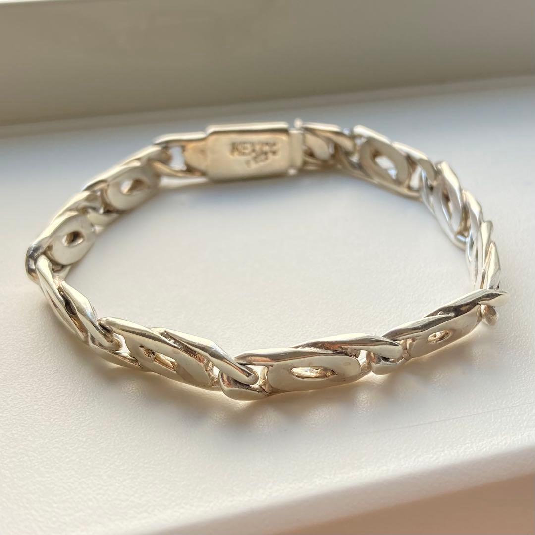 MEXICO シルバー 925 喜平 フィガロ チェーン ブレスレット