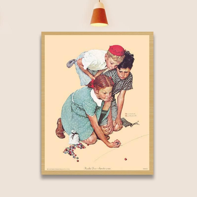 額装品/Knuckles Down/ノーマン ロックウェル/ポスター/インテリア