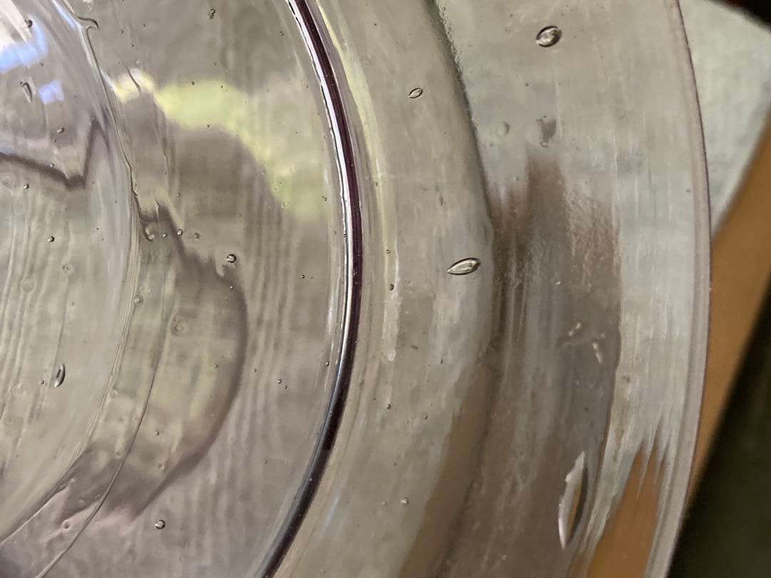 ぼってり美しい 薄紫の地球瓶 菓子瓶 菓子びん ガラス 昭和レトロ アンティーク