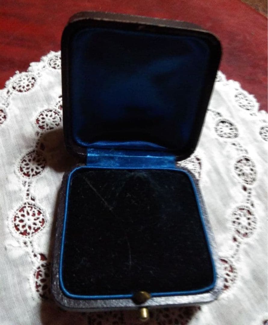 ✨希少✨状態良好✨アンティーク✨英国製　ジュエリーボックス　✨ロイヤルブルー