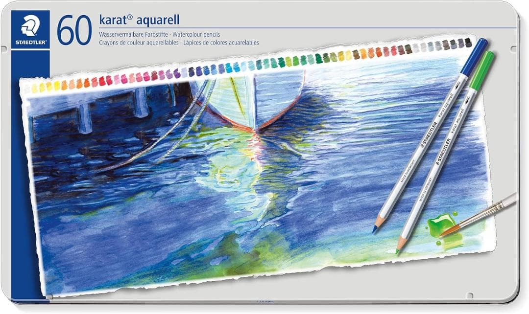 【未使用おまけ付】STAEDTLER karat aquarell 60本セット