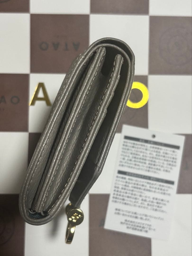 ATAO アタオ ROTOLO ロトロ 二つ折り財布 グレージュ 付属品付き