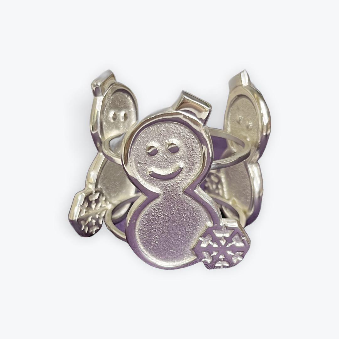 蓋置　唐銅蓋置　「三雪だるま」　茶道具