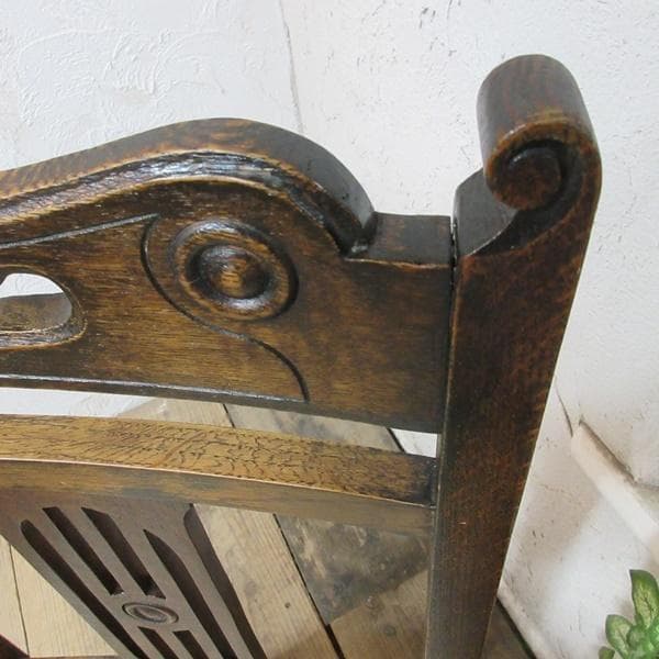 イギリス アンティーク 家具 ダイニングチェア 張りぐるみ椅子 英国 4209d