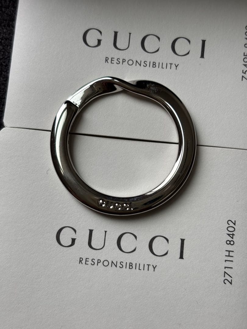 GUCCI ブラックレザー GGキーケース　GUCCIキーケース