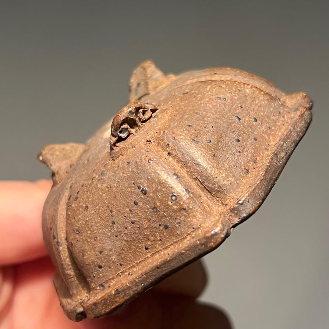 798.夢陶 紫泥雲足輸花 豆鉢 盆栽鉢 植木鉢 6.7*6.3*2.6cm