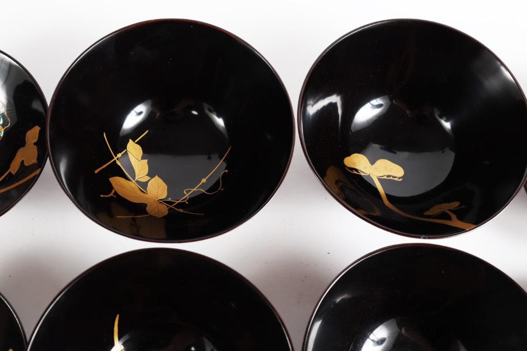 糸目 内梨地 螺鈿 花 図替 吸物椀 四客 蒔絵椀 懐石道具①