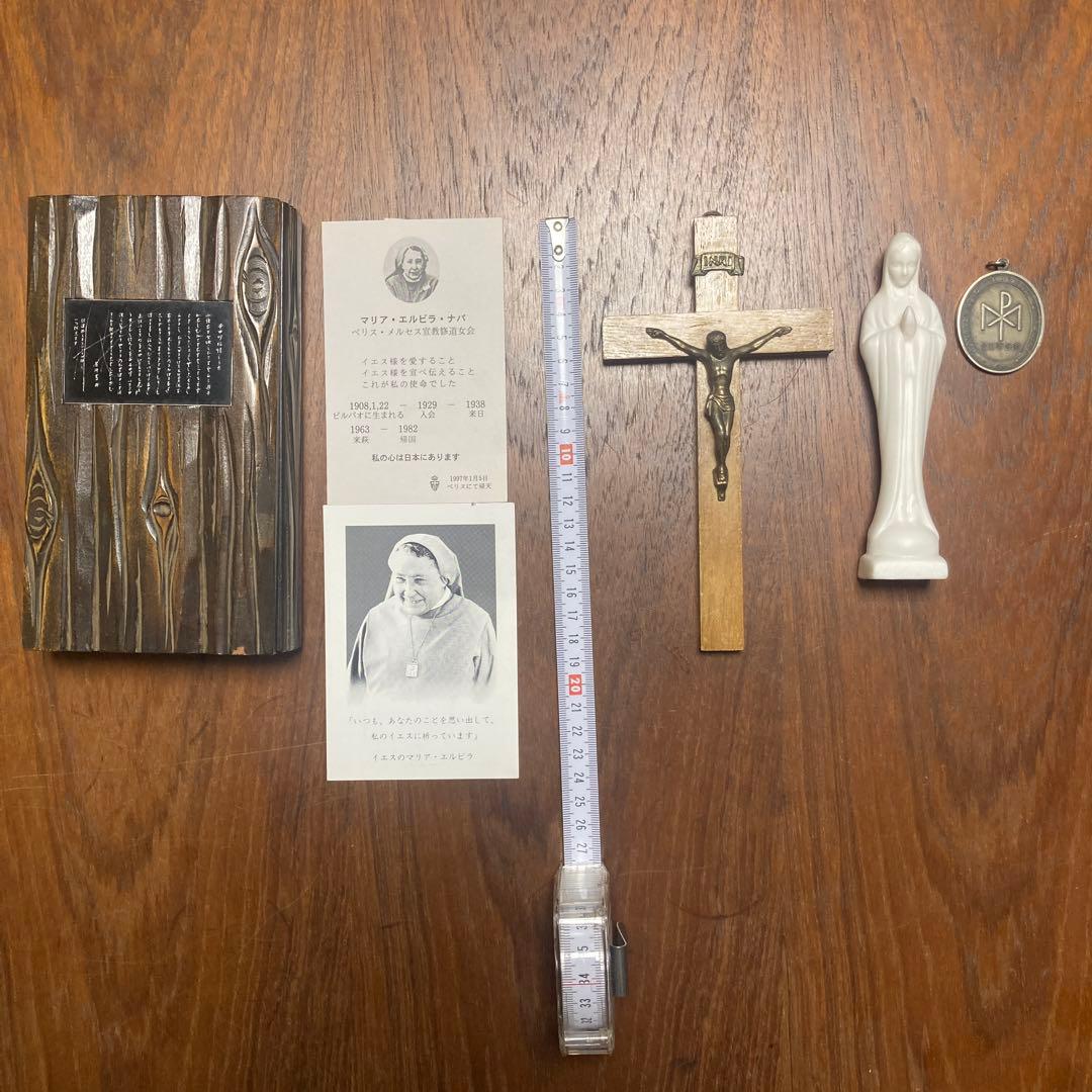 宗教関連のアンティークの聖品セット