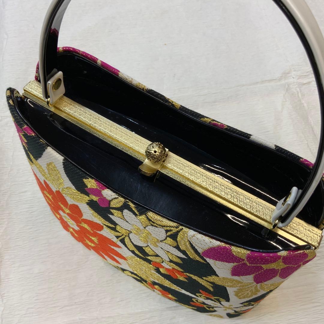 成人式　花柄和装用バッグと草履セット　117