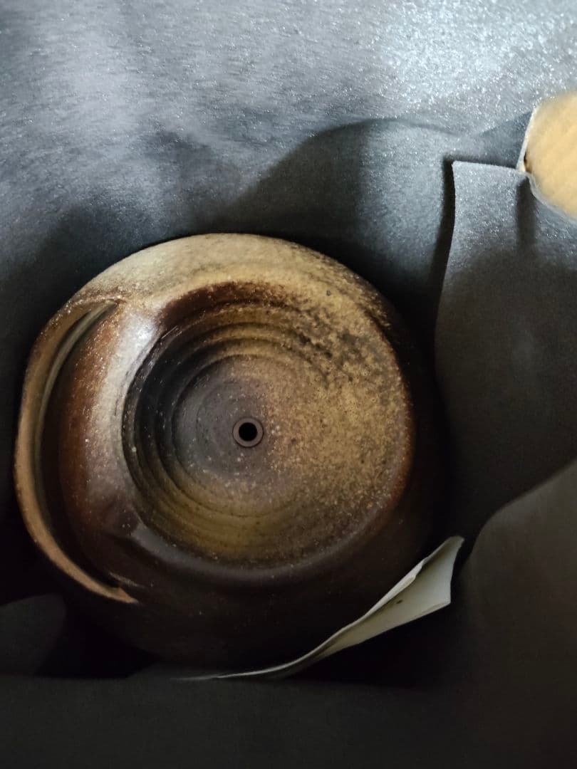 ​【動作確認済】信楽焼 陶器製つくばい 電動 水循環 室内用 水琴窟/蹲