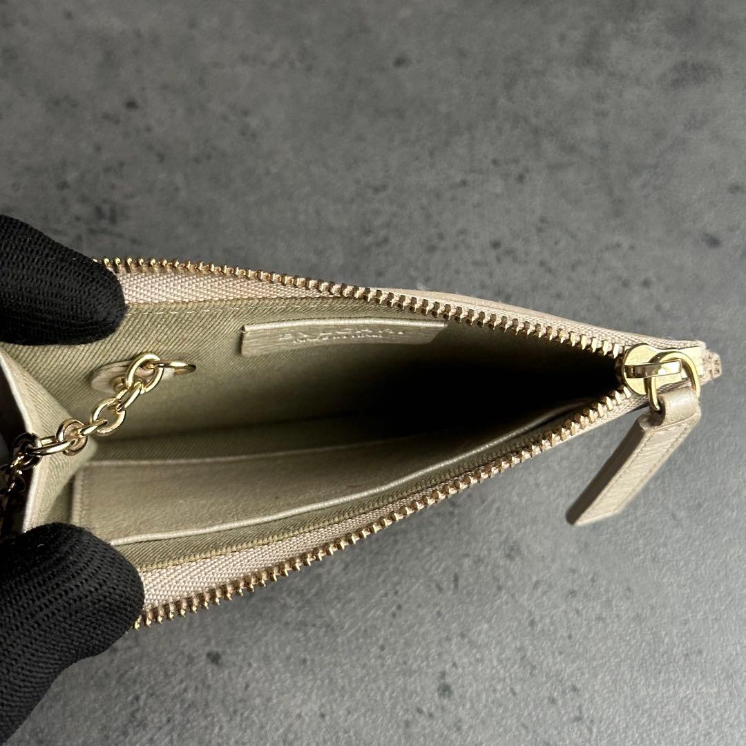 BVLGARI コレツィオーネ エンボスロゴ ケース 小銭入れ シルバー