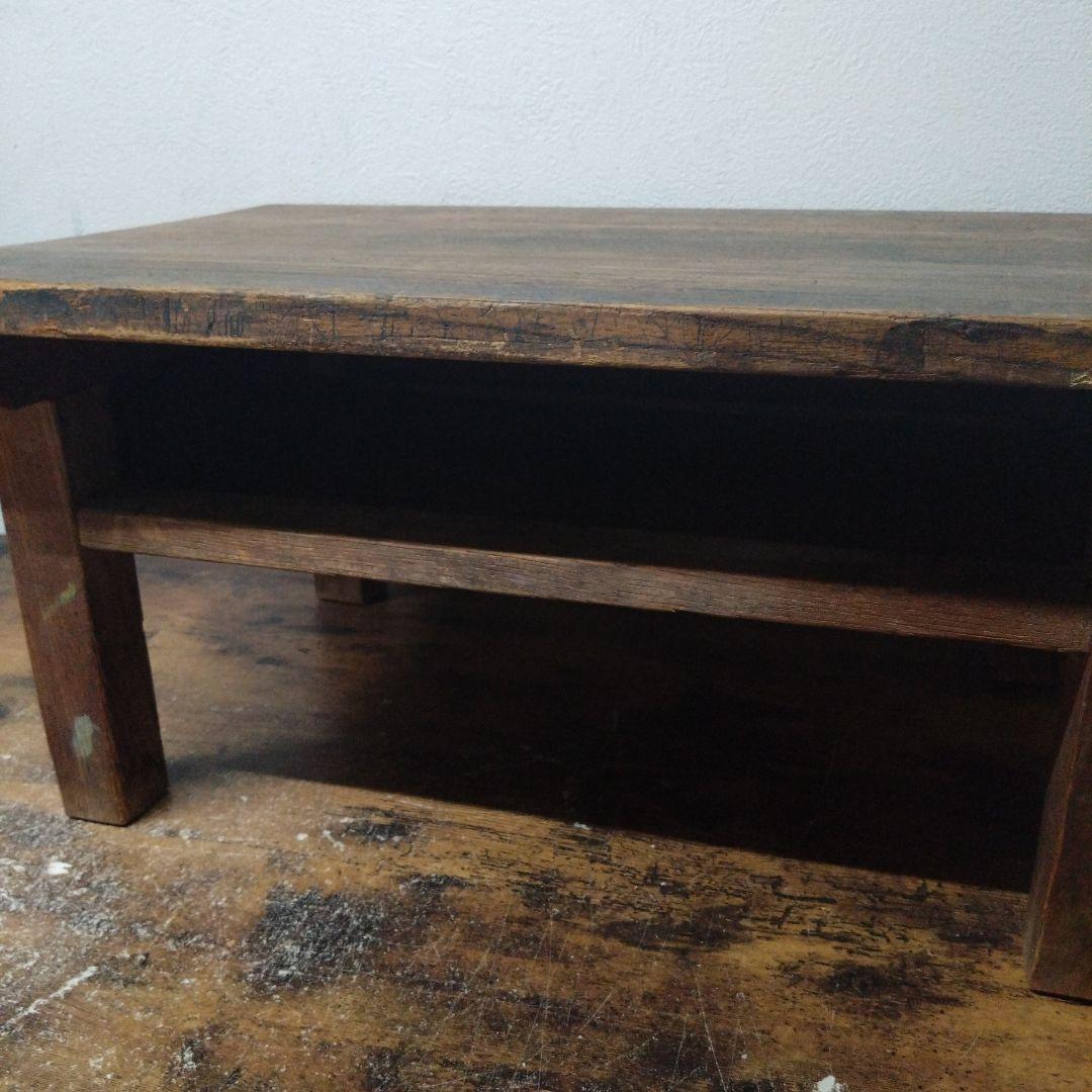 Mt7 木製シンプル座卓 ダークブラウン 昭和レトロ ヴィンテージ オシャレ