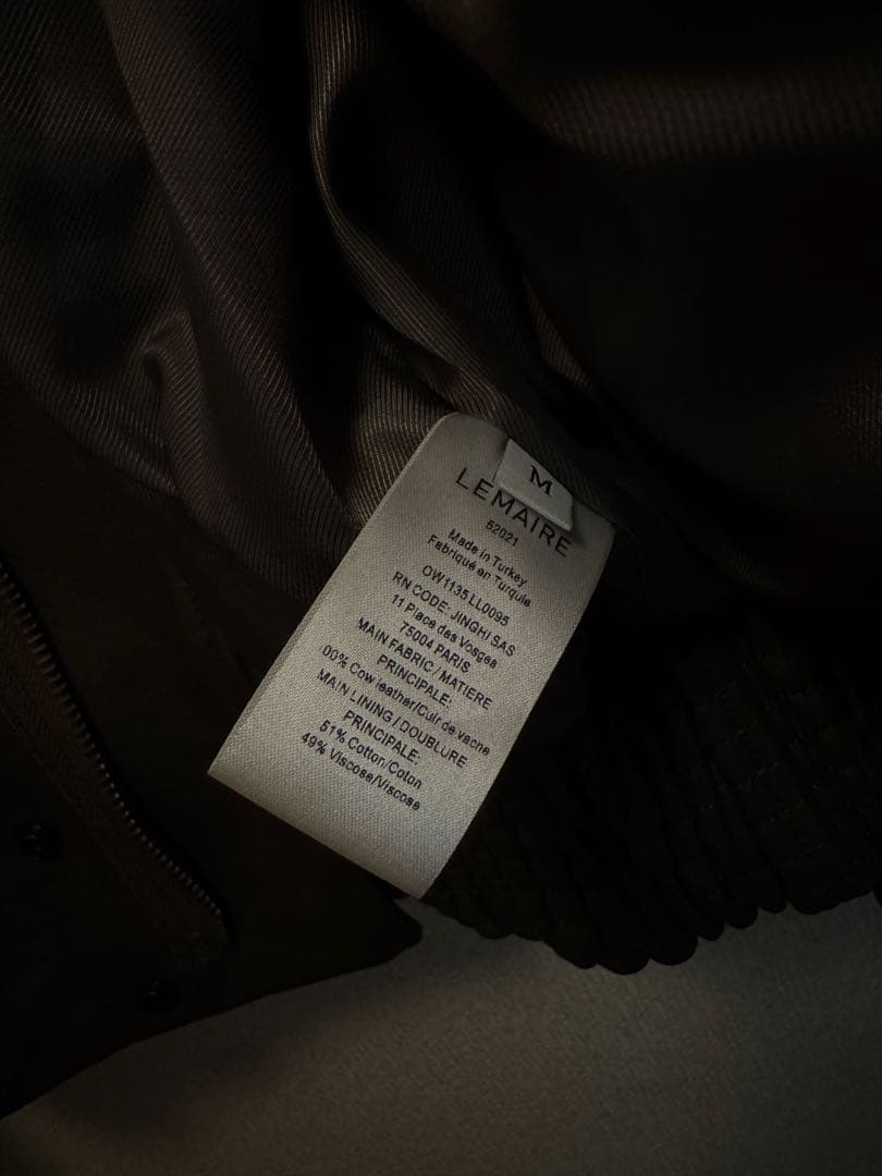 Lemaire 25ss nappa leather jacket Mサイズ