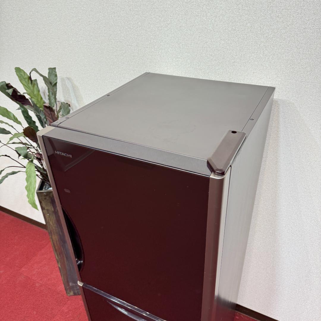 東京23区送料無料　美品日立3ドア冷蔵庫265L　ガラストップ　清掃/除菌済み