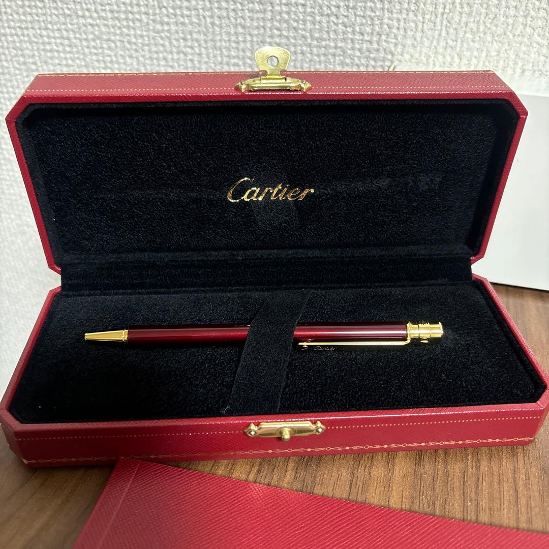 【超美品】カルティエ ボールペン ボルドー 保証書付き