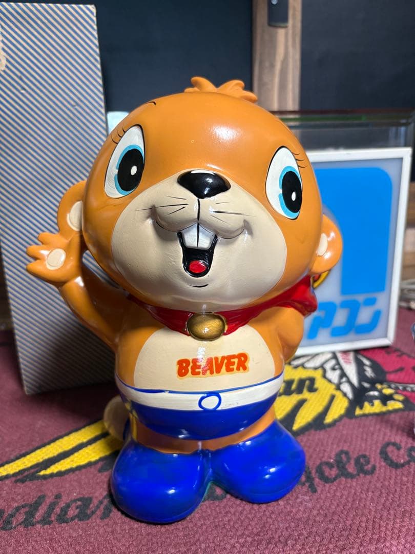 ★三菱重工★ビーバーくん★カウンター用★看板★フィギュア★コップ★灰皿★貯金箱★