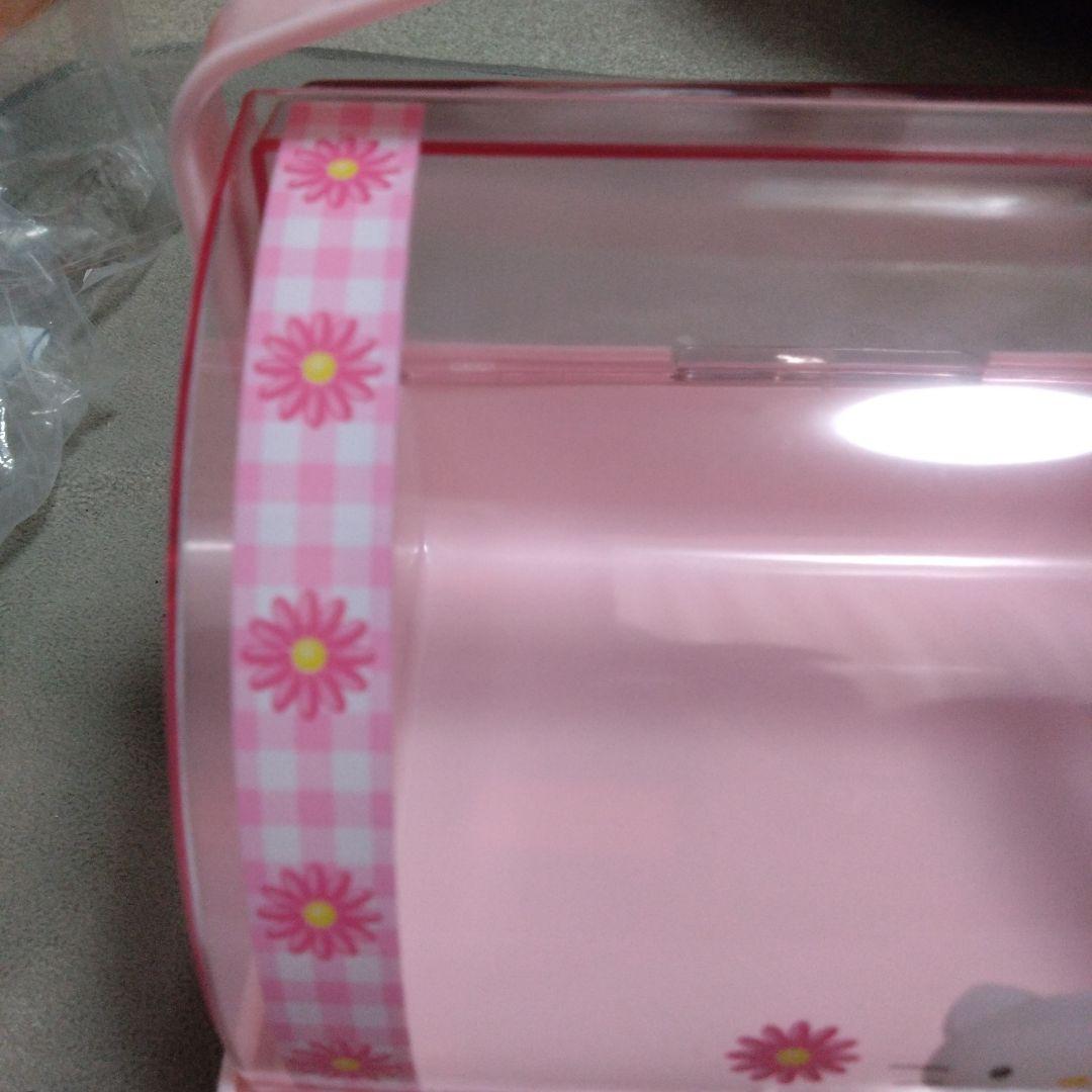 年代物　未使用品　Hello Kitty フードケース　収納ボックス ピンク