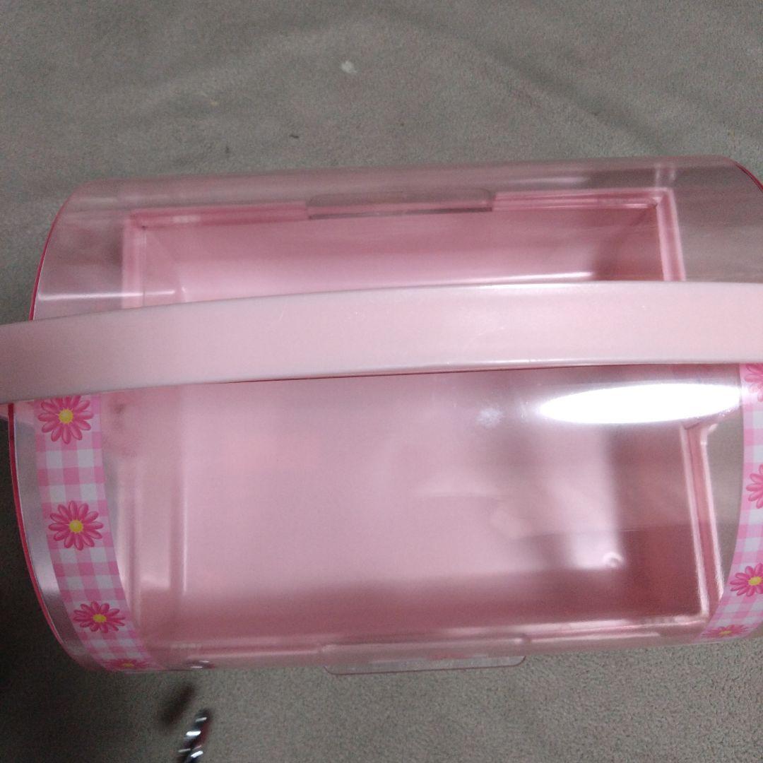 年代物　未使用品　Hello Kitty フードケース　収納ボックス ピンク