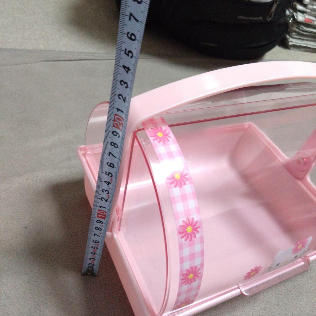 年代物　未使用品　Hello Kitty フードケース　収納ボックス ピンク