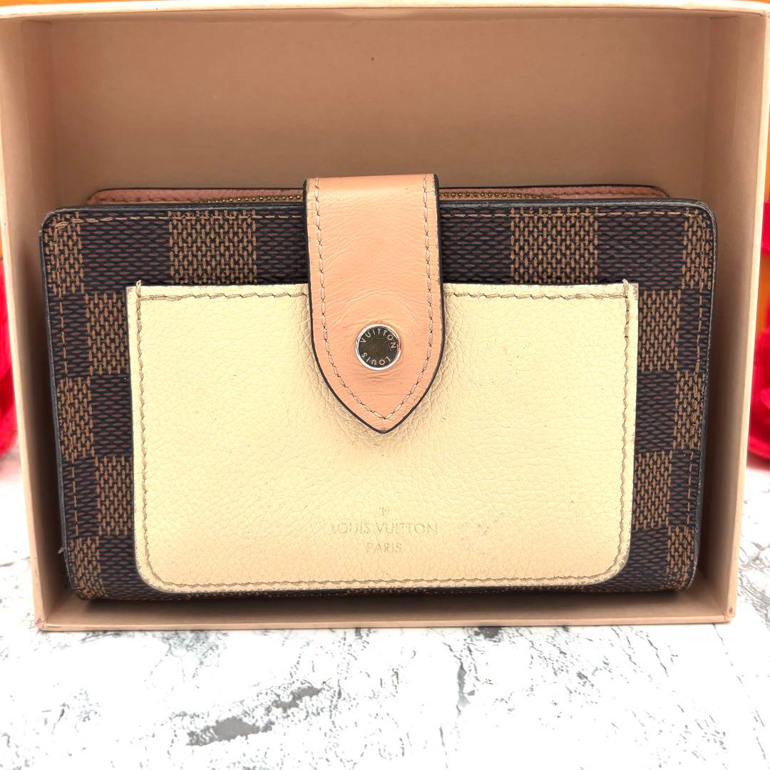 【極美品】 ルイヴィトン ダミエ ポルトフォイユ ジュリエット 折り財布