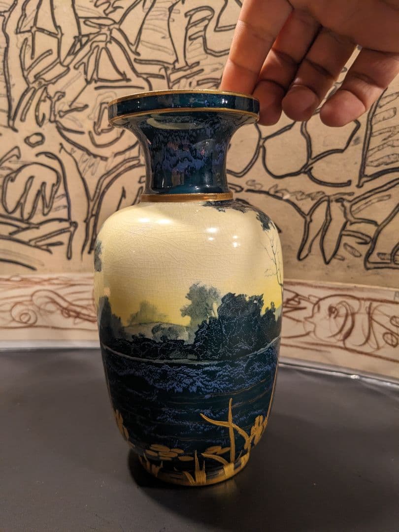 WG ホドキンソン ドルトン アール ヌーボー 花瓶 イギリス製