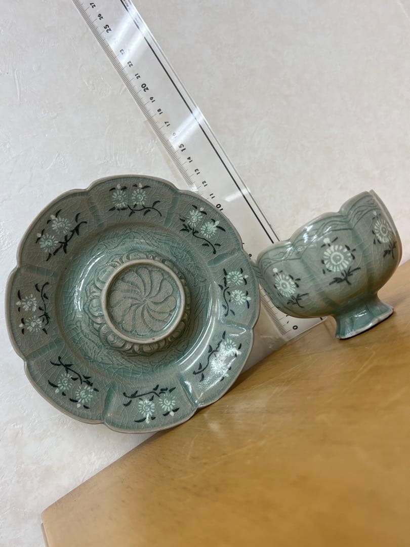 中国　朝鮮李朝高麗コップ　古美術　唐物コレクション韓国骨董アンティーク江戸　青磁