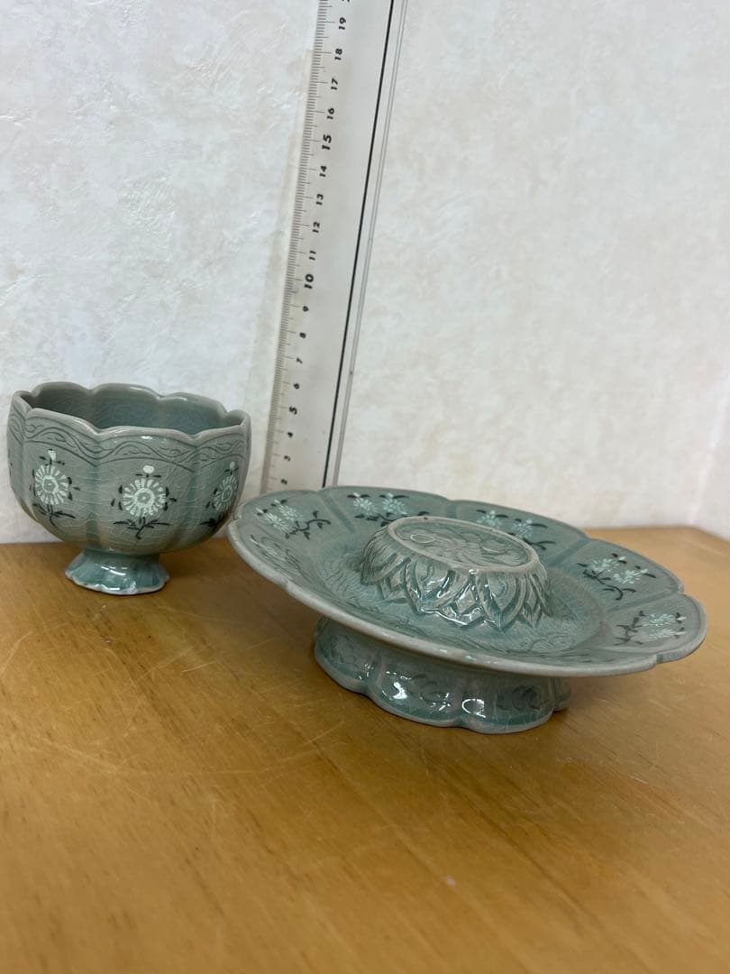 中国　朝鮮李朝高麗コップ　古美術　唐物コレクション韓国骨董アンティーク江戸　青磁